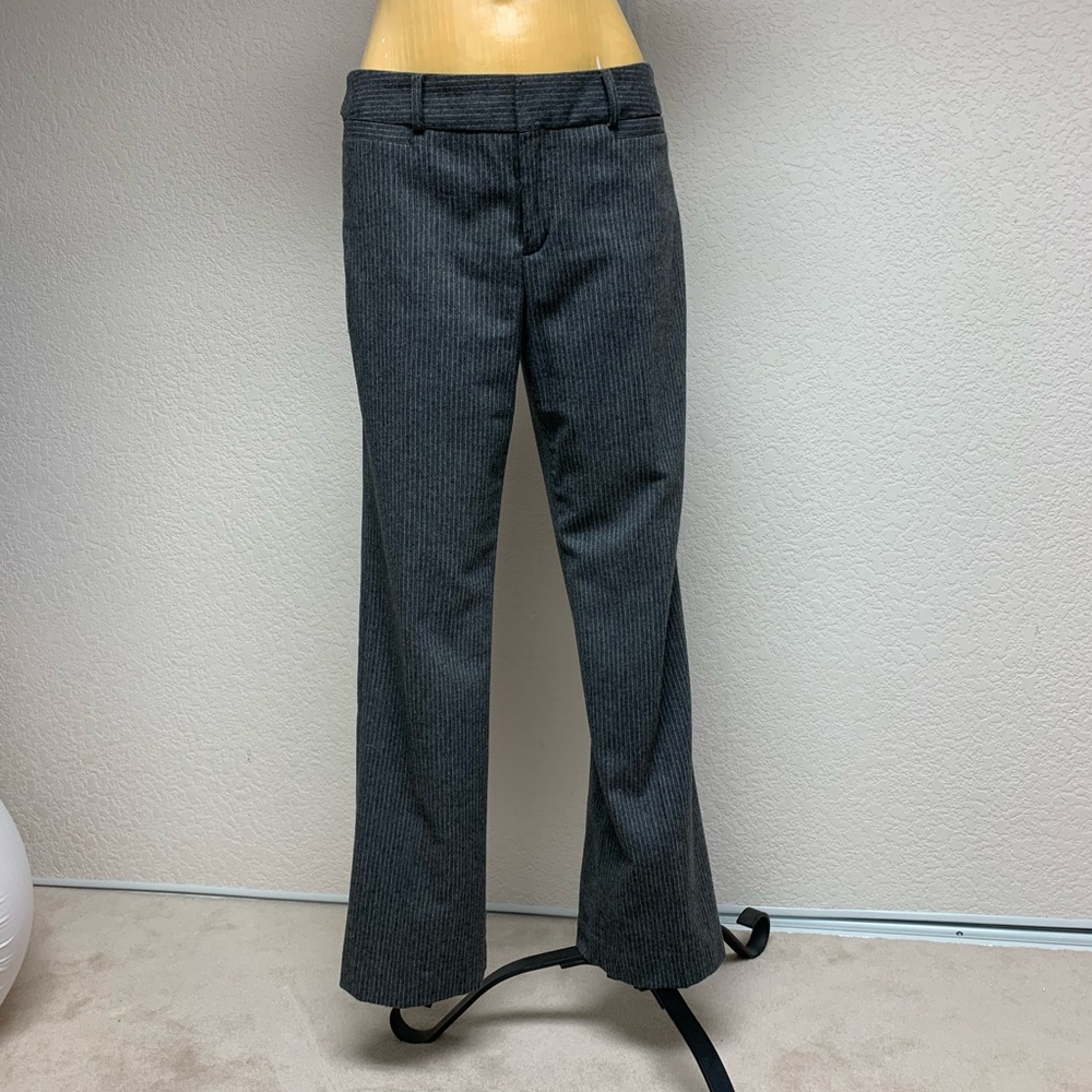 Banana Republic grey pinstriped wide leg pants